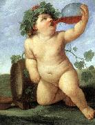 RENI, Guido Drinking Bacchus sty Norge oil painting reproduction